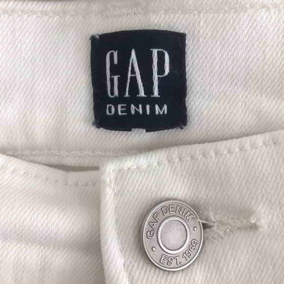Gap Slim Straight Distressed Jeans White Size 29 - Picture 5 of 12